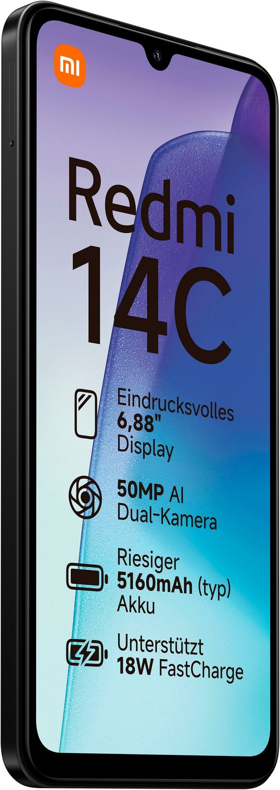 XIAOMI Smartphone Redmi 14C 6,88 Zoll 128GB 4GB RAM NFC Midnight Black B-WARE - Bild 3 von 8