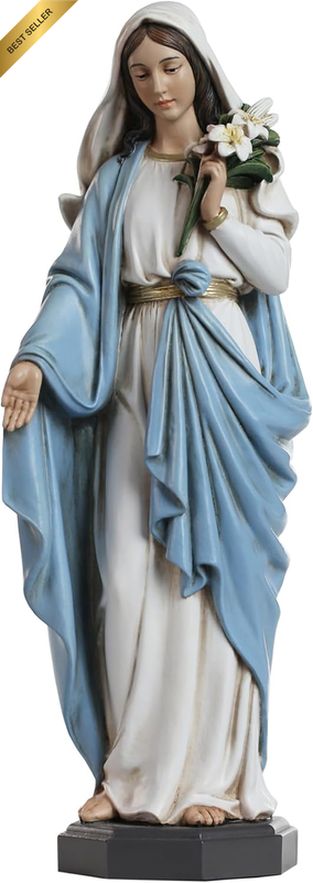 Blessed Mother Mary Statue - 10 Inch Madonna Virgin Mary Statue Elegant Home Dec
