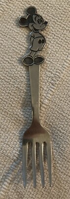 Vintage Mickey Mouse child's stainless fork Walt Disney by Bonny, Used, VGUC