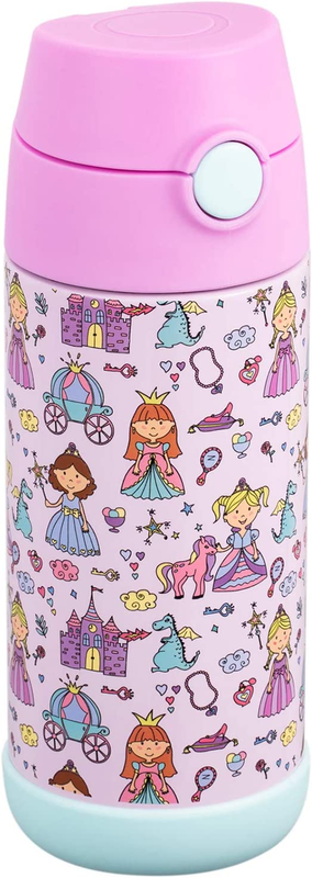 Kids Water Bottle - Insulated Stainless Steel Thermos with Straw (Girls/Bo