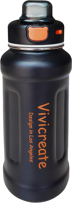Sports Water Bottle 32 OZ with Straw Stainless Steel, Gym Sports Bottles for Man