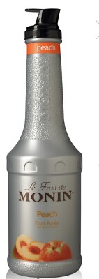 Monin Fruit Puree, Peach, with natural  flavors 33.8-Ounce Bottles