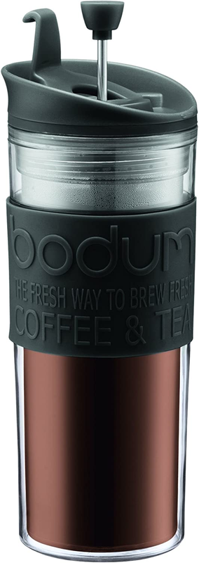 Bodum Bistro Double Wall Insulated Travel Press, 1 Count (Pack of 1), Black