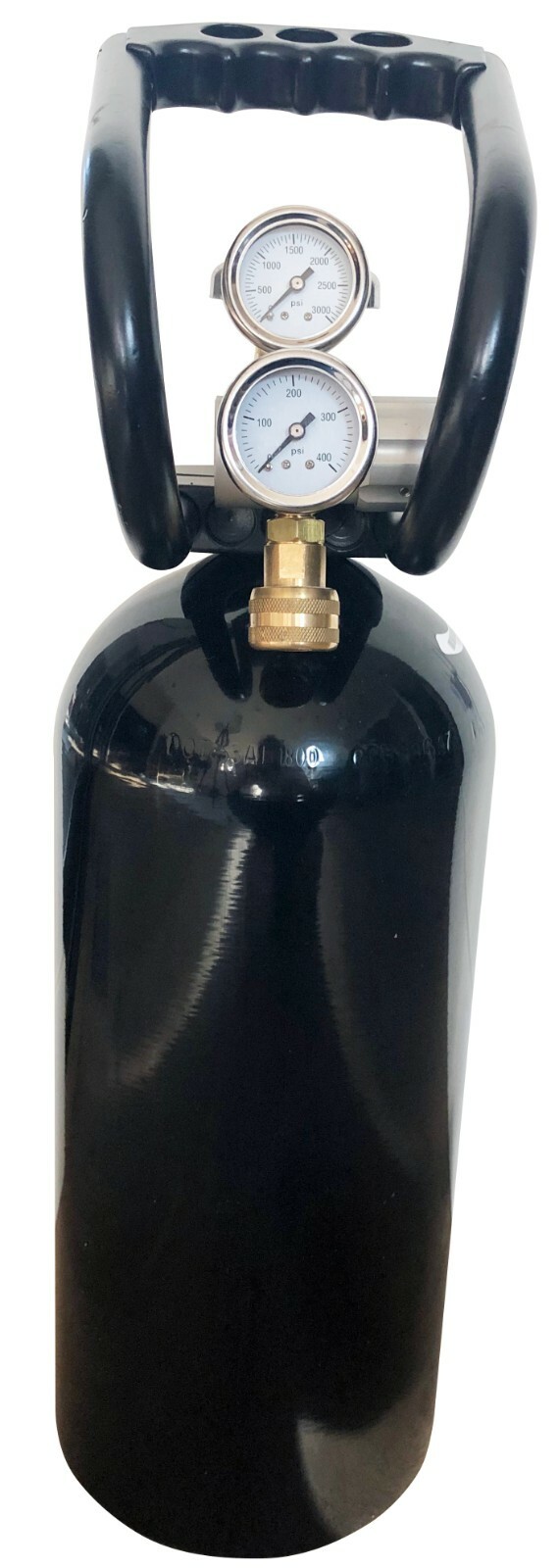 10lb CO2 Cylinder with Handle and Adjustable 250PSI Regulator for Offroad Tires 