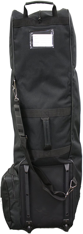 Club Bag Travel Cover Heavy Protector Guard Carry Rolling Wheels Case Black