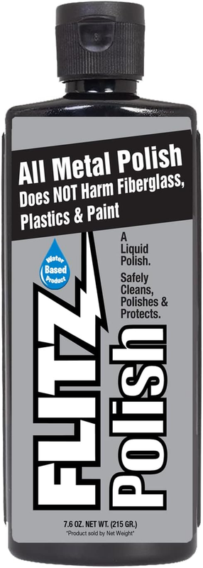 Multi-Purpose Polish and Cleaner Liquid for Metal, Plastic, Fiberglass, 7.6 oz