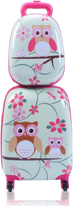 2PC Kids Luggage, 12" & 16" Kids Carry on Luggage Set with 4 Spinner Wheels, Lig