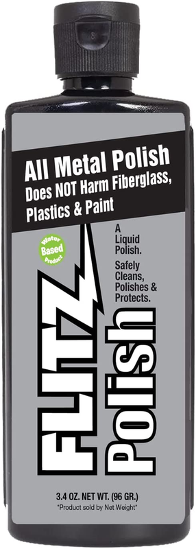 Flitz Multi-Purpose Polish and Cleaner Liquid for Metal, Plastic, Fiberglass,