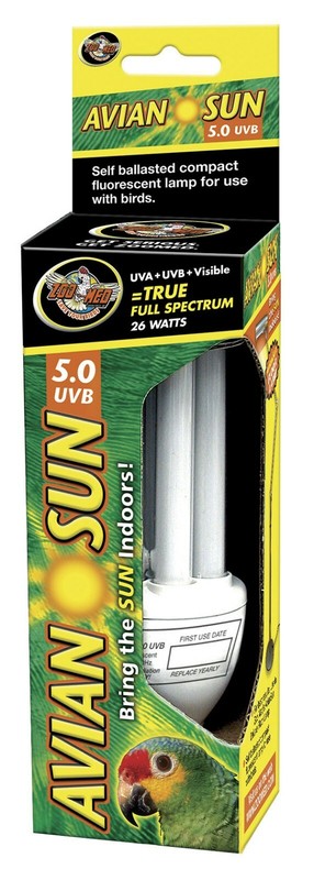 Vogellampe Aviansun 5.0 Uvb Compact Fluorescent 26w Papageien VogelkÃ¤Fig ZubehÃ¶R