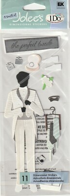 RARE Jolee's I DO The PERFECT TUXEDO Groom 3-D Stickers 66154 FAST FREE ship!