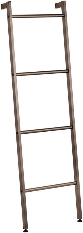 Mdesign Metal Free Standing Wall Leaning Decorative Bath Towel Rack Bar Storage