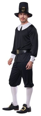 California Costumes Pilgrim Man Costume, Medium Black/White, Men's Outfit