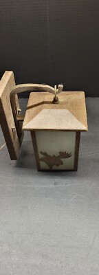 Oil Rubbed Bronze Porch Lamp,  Moose, Rustic, Cabin, Log
