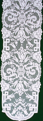 Empress 14x88 White Lace Table Runner Oxford House NWOT