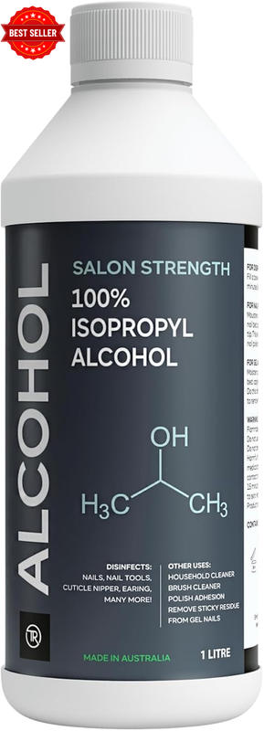 100% Isopropyl Alcohol IPA Cleaner & Rubbing Alcohol 1L | Powerful Heavy Duty Mu
