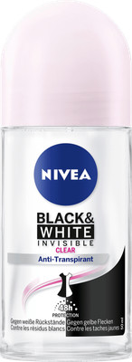 Nivea Deo Roll On Antitranspirant Black & White Clear 50ml - from Germany