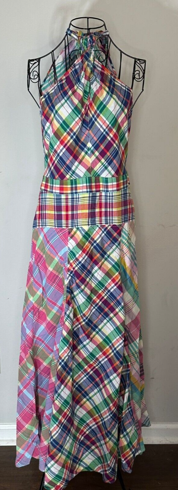 ラルフローレン★Plaid Cotton Halter Wrap Dress Plaid Cotton Halter Wrap Dress