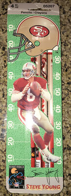 Unopened in Box NFL Quarterback Club Steve Young Photo 49ers DIXON Pencils 05207