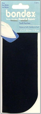 Bondex Iron-On Patches 5X7'' 2/Pkg.-Navy