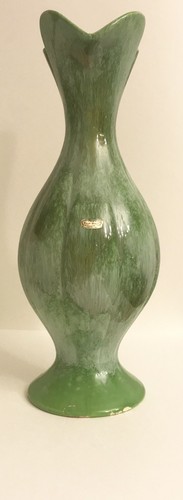 Antique Royal Haeger Dundee Ill Green Drip Ceramic Pottery Pitcher Vase Decor