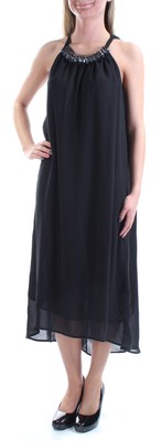 

FAIRCHILD Женское черное вечернее платье миди без рукавов с вышивкой из бисера Размер, Черный