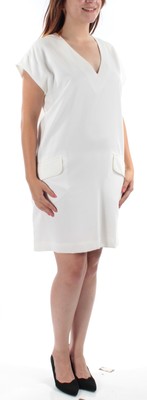 

Женское платье длиной выше колена BAR III из полиэстера цвета слоновой кости с короткими рукавами, размер, Цвет слоновой кости