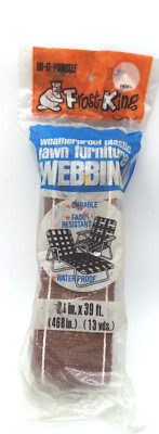 Frost King BROWN With White Stripe Lawn Furniture Re-Webbing Kits 2.1/4 x 39'
