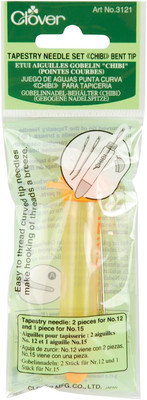 3121 Tapestry Needle Set Chibi, Bent Tip , Beige