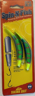 Yakima Bait SpinFish 3.0 ''AQUAMAN'' 2 Pack Lure NEW Color Y282.BX6 Unrigged