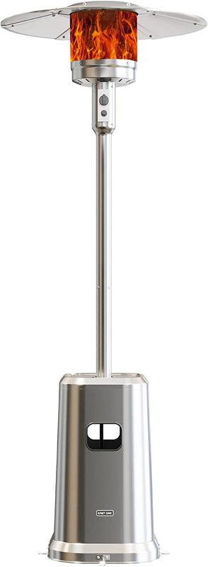 , Stainless Steel Outdoor Patio Heater With Table Design,