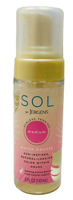 jergens sol sunless tanning medium water mousse 5oz ea scuffed exterior