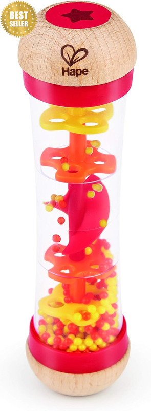 Beaded Raindrops Rainmaker -Wooden Sensory Musical Toy for Babies & Toddlers, So