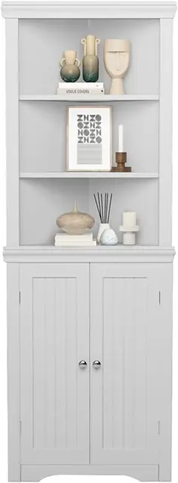 Corner Storage Cabinet Corner 3 Tier Shelves Kitchen Bathroo