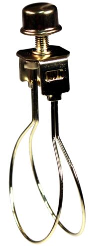 Lamp Shade Light Bulb Clip Adapter Clip on with Shade Attaching Finial Top, Gold