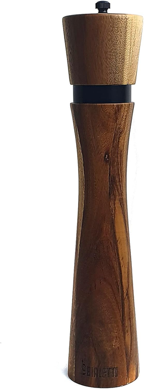 Classica Acacia and Black Steel Salt and Pepper Grinder, 25Cm