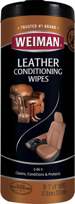 Leather Cleaner & Conditioner Wipes with UV Protection, Prevent Cracking or Fadi
