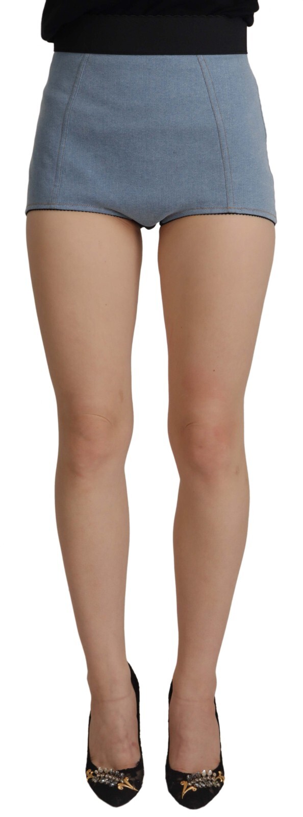 

DOLCE - GABBANA Шорты Хлопковые голубые шорты с высокой талией IT40/US6/ 520usd, Синий
