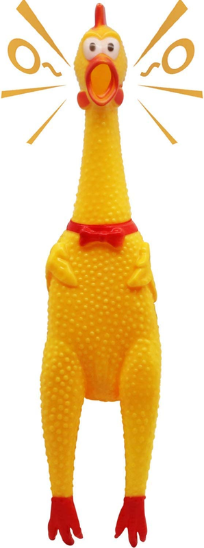 Extra Load Squawking Rubber Chicken Large 16&rdquo; Yellow Squeeze Squeaky Chicken kid