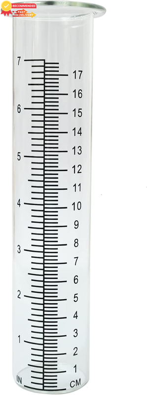 7" Plastic Rain Gauge - Outdoor Cold-Resistant Garden Tool, Weatherproof