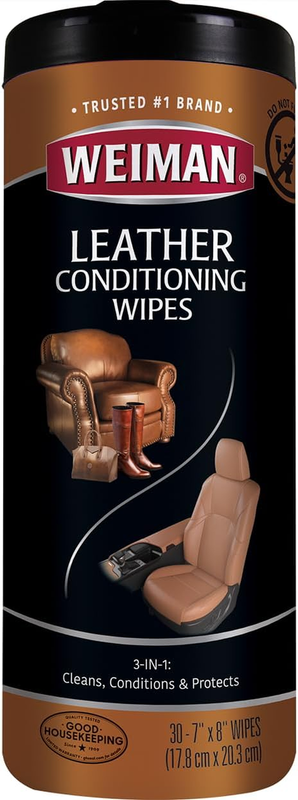 Weiman Leather Cleaner & Conditioner Wipes With UV Protectio