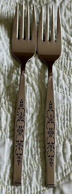 2 Oneida Ltd Wm A Rogers Spanada Salad Forks Premier Stainless 6 3/4''