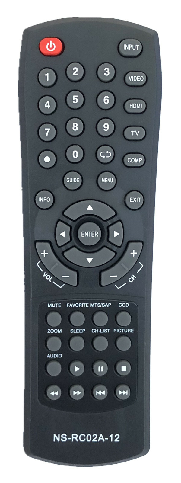 NEW Remote Control forl INSIGNIA NS-RC02A-12 Remote For All INSIGNIA LED LCD TV