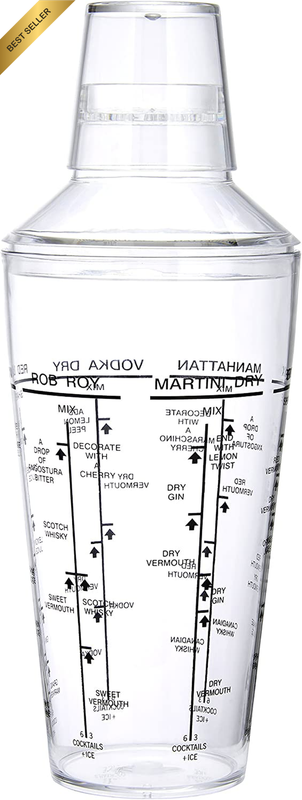 Acrylic Cocktail Shaker, 700 Ml Capacity, Clear