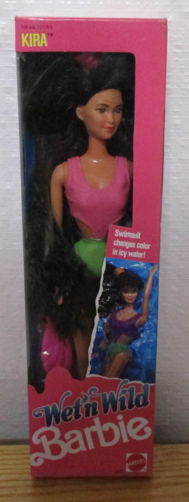1989 Mattel Wet 'n Wild Kira Barbie Doll 4120 NRFB Never