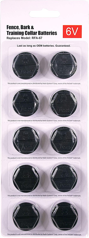 10PCS Replacement Batteries RFA-67 Battery Fit for Petsafe Wireless Collar 10 PC