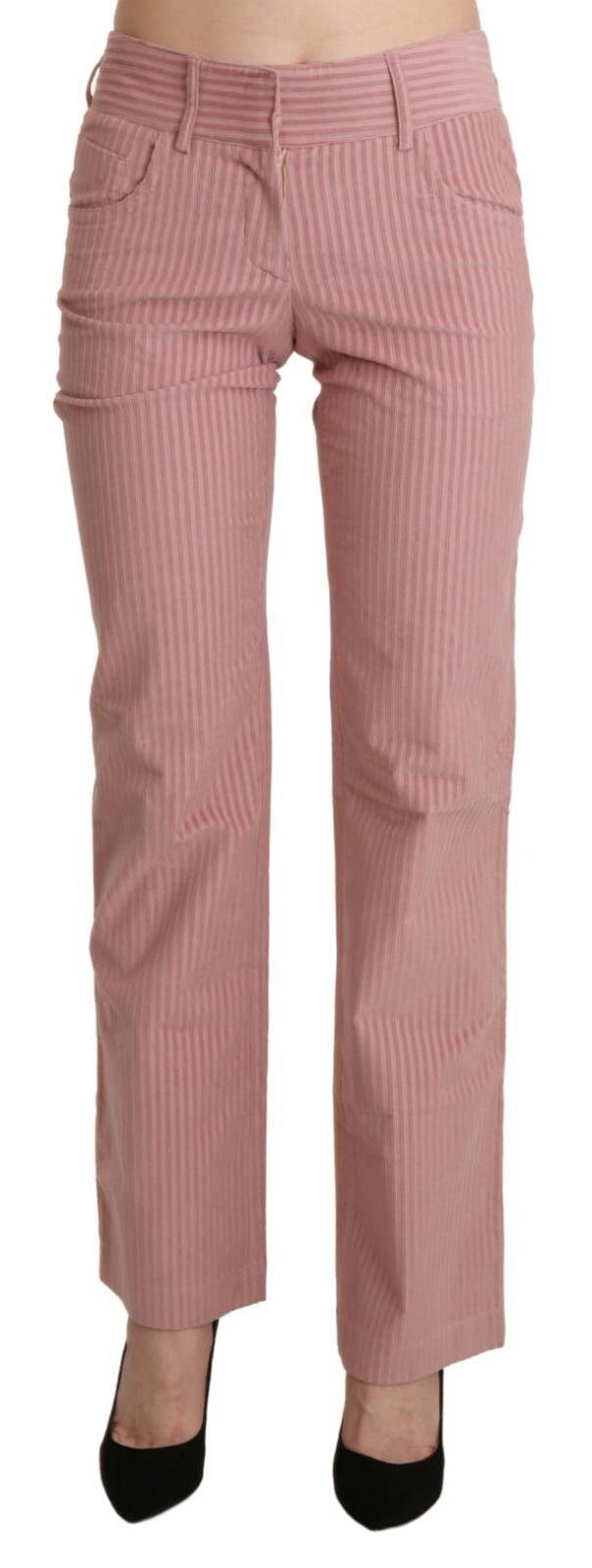

Брюки ERMANNO SCERVINO Хлопковые розовые прямые брюки со средней талией IT40/US6/ $700, Розовый