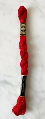 DMC Perle Cotton Size 5 Embroidery Thread - 1 Skein Very Dark Coral Red #817