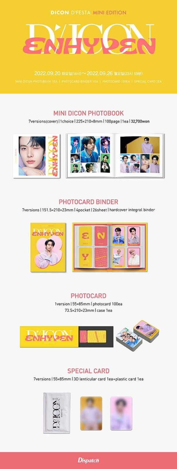 ENHYPEN DICON D'FESTA MINI EDITION 102 PHOTOCARD SET+ ENHYPEN DICON D'FESTA MINI EDITION 102 PHOTOCARD SET+