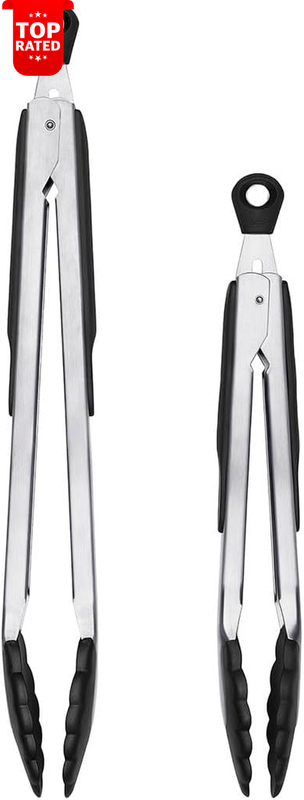Good Grips Stainless Steel Tong Set 2-Piece Nylon Head 30cm 23cm Kitchen Tools