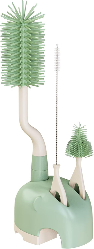Silicone Baby Bottle Brush, Bottle Cleaner, Set with Storage Holder, Food Grade 